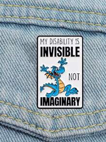 1 peça broche de esmalte para conscientização sobre saúde mental, broche de desenho animado de dragão azul, alfinetes de lapela, crachá, acessórios de roupas, joias da moda, presentes