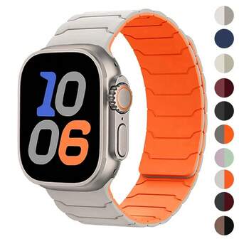 Magnetic Band Compatible With Apple Watch Band Ultra 2 49mm 46mm 44mm 45mm 42mm Silicone Bracelet Compatible With Apple Watch Band Series 10 9 8 7 6 5 4 SE Strap