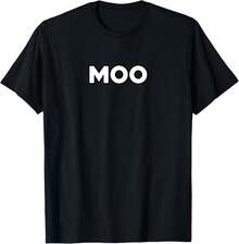 Camiseta Moo - Funny Cow Goes Moo - Negro - Ver 1