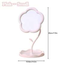 2 Stücke Sonnenblumen-förmiger Schminkspiegel, süßer Bürotisch, Heim Schminkspiegel, tragbarer Touchup Kleinschmirnspiegel, Studenten Wohnheim Schminktisch, Hängeaufbewahrung Schmuckstücke