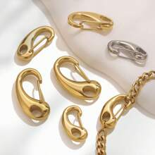 1pc Stainless Steel D-Shape Lobster Clasp DIY Necklace Bracelet Panty Chain Bag Chain Jewelry Making Materials