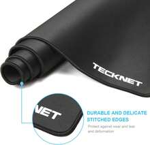 TECKNET Mouse Pad With Anti-Fray Stitching, Waterproof Surface &Amp; Non-Slip Rubber Base With Stitched Edges Gaming Mouse Mat For Laptop,Compatible With Laser And Optical Mice - Black - Black - View 3