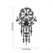 Metal Wall Art Decor Black Viking Wall Decor-Metal Fence Signs-Modern Aesthetic, Adds A Contemporary Touch-Metal Signs For Outside - Negro - Ver 8