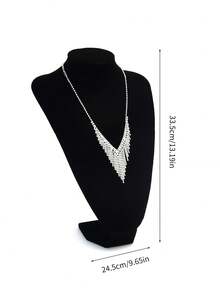 1个黑色项链展示架珠宝颈部模特项链展示架胸像架珠宝展示柜返校季、房间装饰 - 黑色 - 查看 16