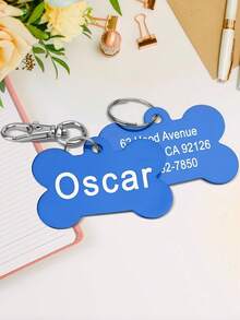Personalized Engraved Pet ID Tag For Dog Cat Bone Shape Name Disc Double Sided