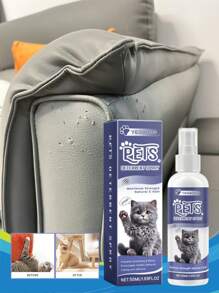 50ml Cat Anti-Scratch Spray, Prevents Cats From Licking, Repels Pets From Chewing On Furniture, Sofas & Setting Boundaries