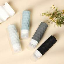 Travel Bottles Toiletries 4pcs 3oz Containers. TSA Approved BPA Leak Proof Premium Silicone Refillable Squeezable Travel Size Bottles/Toiletry Bag Gray - Xám - Xem 4