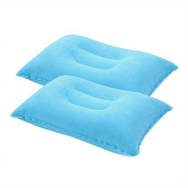 Esencial de playa: Almohada suave, cojín de aire inflable cuadrado, almohada inflable ultraligera para senderismo, camping, ¡viajes!