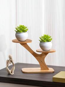 1 Stück kreative Baumäste, Blumenregal für den Schreibtisch, Mini-Büroschreibtische, mehrstöckige Blumenhalter, Bambus und Holz für Wohnzimmer, Balkone, Sukkulentenblumentöpfe