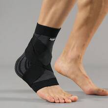 JINGBA SUPPORT 1 件透气压缩踝套，带可调节绑带 - 男女通用，适合篮球、羽毛球和健身房训练，适合男女脚踝健身房配件