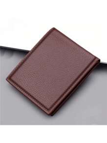 1pc Men's Fashion Simple Wallet Card Bag, Business Horizontal Short Wallet, Fashionable Large Capacity Wallet, Portable Credit Card Wallet