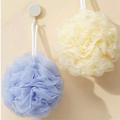 5 件/3 件/1 件套装优质柔软丝瓜络沐浴球，超大尺寸，男女通用去角质沐浴海绵，皮肤清洁按摩沐浴刷，紧密捆绑，可重复使用，颜色随机发货家居浴室装饰夏季