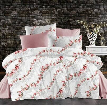 MADE IN TURKEY – Cotton Blend Duvet Cover Set – 70% Cotton 30% Polyester – Single, Double And King Size Options – Includes Duvet Cover, Sheet And Pillowcase – Soft, Breathable & Durable Bedding Set Single Size: 160x220 Cm Duvet Cover, 160x240 Cm Sheet, 1 Pillowcase (50x70 Cm)  Double Size: 180x220 Cm Duvet Cover, 220x240 Cm Sheet, 2 Pillowcases (50x70 Cm)  King Size (Battal): 200x220 Cm Duvet Cover, 220x240 Cm Sheet, 2 Pillowcases (50x70 Cm)