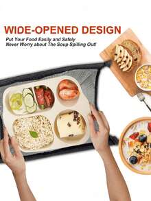 1pc Thermal Insulated Lunch Bag,Large Capacity Reusable Lunch Tote Bag With Waterproof Portable Design, Ideal For School & Office - Keep Your Food Fresh & Delicious, Bento Bag, Handheld Bag, Kitchen Picnic Summer Travel Essentials - Multicolor - View 9