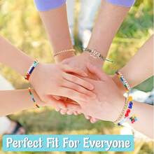 Pulsera de colores para la concienciación sobre el autismo, pulsera de apilamiento y estirable para la comprensión del autismo, pulsera de regalo para la confianza y el respeto de las personas con autismo - Rojo - Ver 6