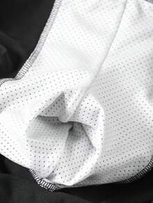 Men's Black Eye, Letter, Heart Print Elephant Pocket Stylish Underwear, Comfortable Breathable Stretchy Briefs - Black - View 6