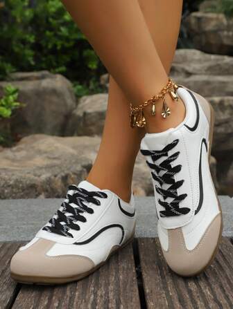 Zapatos deportivos transpirables para mujer, modelo 2025 de verano, cómodos con suela blanda y cordones, zapatillas de moda casual