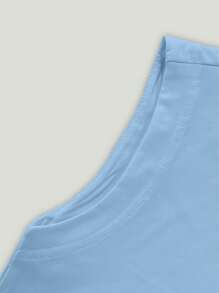 Conjunto de 2 peças de moletom com capuz e regata para treino casual para meninos/adolescentes + shorts soltos lisos, primavera/verão