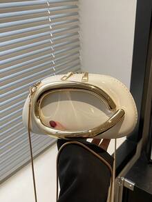 棕色 PU 皮革手拿包 - 情人节的理想之选，舒适时尚，时尚手提包，个性化礼品之选，2025 年配饰，适合所有场合的时尚风格，价格实惠，尽享奢华体验 - 白色 - 查看 3