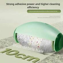 Washable Lint Roller Strong Adhesive Portable Pet Hair And Dust Removal Tool - màu xanh lá - Xem 1
