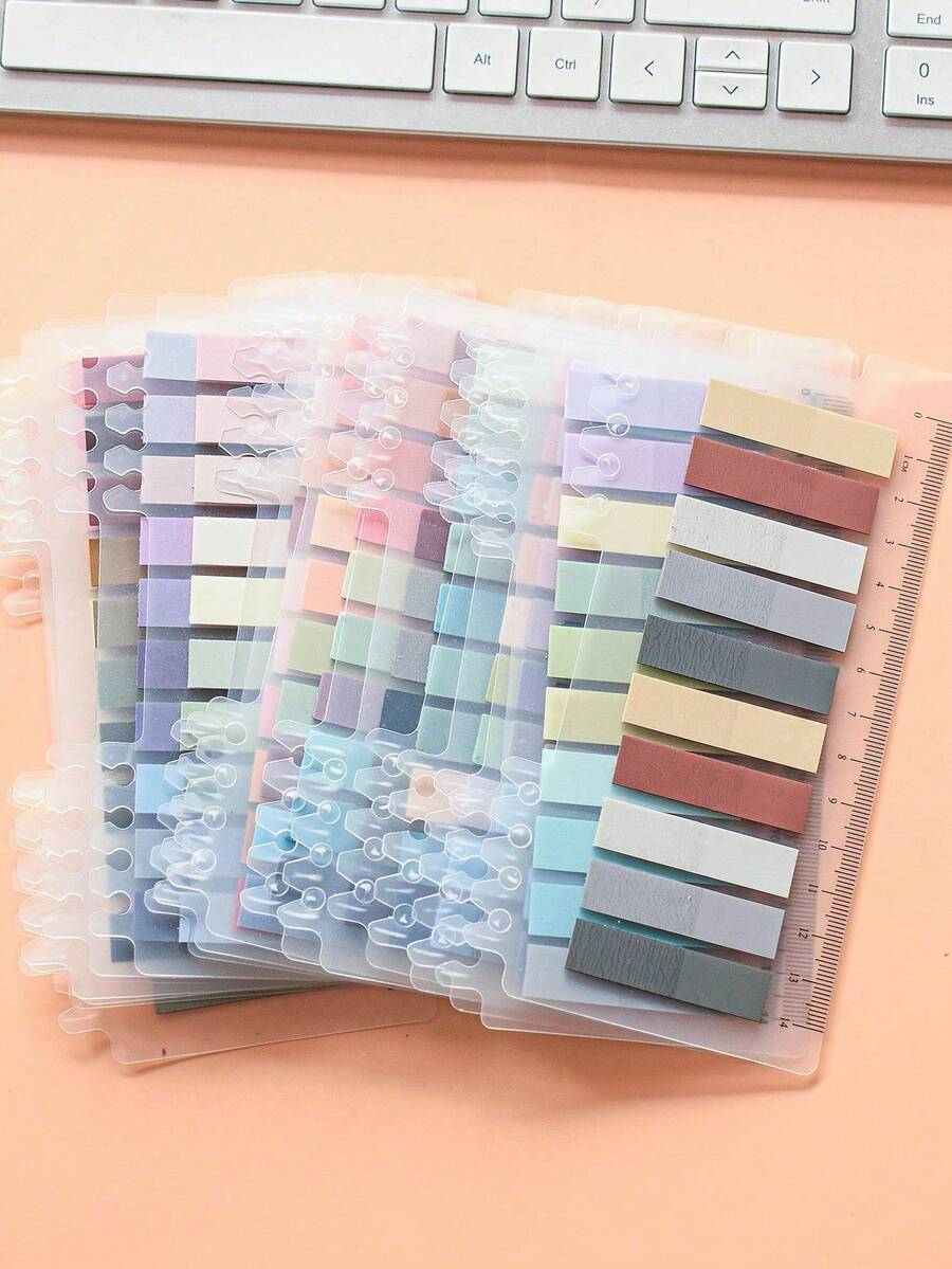 4000 قطعة إجمالي، 20 حزمة من علامات الفهرس الملونة بألوان الباستيل النيون، 200 ملصق لاصق شفاف مقاوم للماء لكل حزمة، ملصقات مذكرات للقراءة والمكتب، قابلة لإعادة الاستخدام ومقاومة للماء