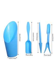 4pcs/Set, Mini Garden Planting Tools Set - Plastic Bucket Shovel For Potted Cultivation, Cylinder Meat Plant Soil Shovel, Ideal For Succulent Planting, Gardening, And Outdoor Activities - Compact, Lightweight, And Easy To Use