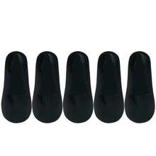 5 Pairs Women's Socks Breathable Summer Thin No Show Ice Silk Sock Silicone Non-Slip Bottom Absorb Sweat Boat Sock