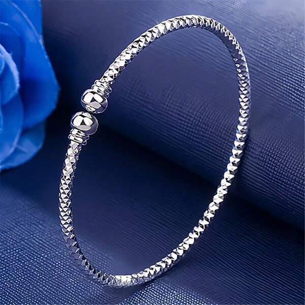 Opening Adjustable Car Floral Wire Tube Bracelet Ring Sterling Silver Car Floral Bracelet Wholesale Roman Bracelet