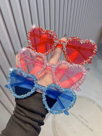 1 Pair, 2 Pairs, 3 Pairs, 4 Pairs, 6 Pairs, 8 Pairs, 10 Pairs Heart Shaped Casual Fashion Glasses, Colorful Glasses Adult Party Gifts, Basic Holiday Accessories, Casual Gifts Beach Accessories Fashion Glasses , Suitable For Daily Wear All Seasons