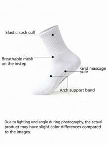 20 paires de chaussettes simples de couleur unie pour hommes, avec un coussin en éponge américaine plus épais, absorbant l'humidité, convenant pour le port quotidien, la course et les sports. Également disponibles dans des designs de couple.