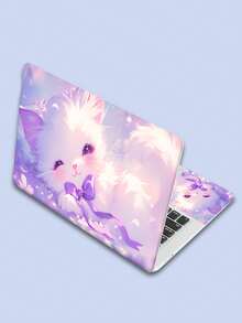A Set Of 15-Inch Laptop Skin With Cute Cat Pattern For Laptops, MacBooks,HP - Multicolor - View 4