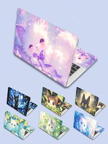 A Set Of 15-Inch Laptop Skin With Cute Cat Pattern For Laptops, MacBooks,HP - Multicolor - View 2