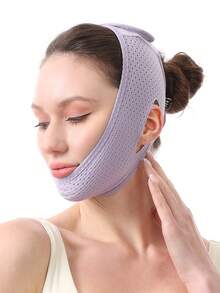 V-Shaped Face Lifting Bandage Sleep Mask, Breathable Design, Reusable