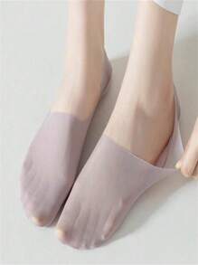 9 paires de chaussettes d'été invisibles - faites de fibre de soie glacée, de nylon et d'un mélange élastique, conception de poche de orteil ultra-fine, antidérapante, pour un usage décontracté au printemps et en été