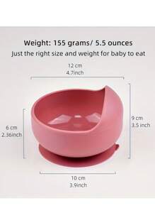 3 Piecesbaby And Toddler Feeding Training Bowl, Baby Silicone Suction Mat And Bowl, Anti-Drop And Anti-Scald Baby Feeding Bowl, For Daily Use