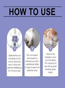 50ml Cat Anti-Scratch Spray, Prevents Cats From Licking, Repels Pets From Chewing On Furniture, Sofas & Setting Boundaries