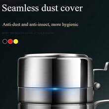 1 pièce Pot à huile et distributeur d'assaisonnement en acier inoxydable - Outil de cuisine pour condiments facile à nettoyer (bouteille incluse)