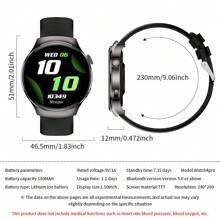 Hot New 1.53" Full Screen Touch, Men & Women Sports Smart Watch, Dial/Answer Calls, Steps Tracking, Calorie Counting, Multiple Sports Modes, Music Control, Remote Camera Control, Alarm, Call & Message Notification, Compatible With Android & IOS Smartphones, Suitable As Holiday Gift