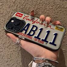Una funda elegante para teléfono no incluye un cordón ni un soporte. Funda para teléfonoóvil con diseño de placa de matrícula de Nueva York, diseñcon el horizonte de la ciudad y letras llamativas, adecuada para los modelos 16, 15, 14, 13, 12 y 11 Pro, fabricada en material TPU y ofrece protección a prueba de golpes. para entusiastas de los viajes, regalo para amigos, familiares, cumpleaños, días festivos y ocasiones especiales. - Blanco - Ver 2