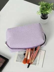 Women's Large Capacity Portable Travel Makeup Bag, Cute Makeup Brush Storage Pouch, Cosmetic Organizer Bag