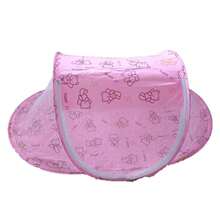 儿童蚊帐帐篷 - 合金框架便携式睡眠天篷 - 可折叠弹出式防蚊帐，适合 3 至 6 岁儿童 - 增强功能的涤纶网布