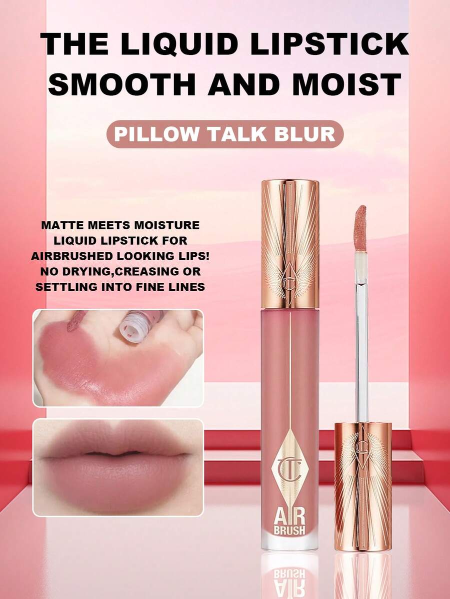 Charlotte Tilbury  Flawless Matte 柔霧液態唇彩 #Pillow Talk Blur 6.8ml/0.22 Oz | 極柔霧面配方，打造噴槍般柔霧效果 | 不乾澀霧面唇彩 | 絲絨般滑順質地，顯色力出色 - Pillow Talk Blur - 查看 1