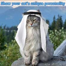 1pc Pet Hat Bandana Party Decoration Funny Costume Suitable For Party Role Playing Get-Together Photoshoot Cute Cat Hat Pet Decoration Pet Supplies Accessories Suitable For Medium Cats Small Rabbits And Small Dogs Not Suitable For Over 33Ibs