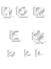 8 pièces Décoration murale acrylique 3D avec miroir et citations inspirantes pour l'entrée, le couloir, la décoration de la pièce. Autocollants personnalisables