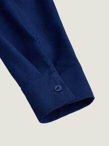 2 件套男士 Dashiki，经典休闲衬衫，长袖，领子，纽扣，口袋，前开衩下摆，松紧腰裤，街头潮流，适合聚会、约会、婚礼、文化活动、传统仪式 - 藍色 - 查看 7