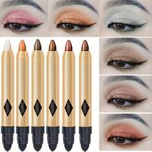 6pcs Highlighter Eyeshadow Pencil Shimmer Glitter Contouring Double-Headed Eyeshadow Stick Slouchy Eyeshadow Makeup - Multicolor - View 4