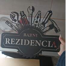 1pc Personalized Metal Workshop Sign, Classic Style Custom Tool Shop Logo, Custom Garage Decor, Father's Day Wall Art, Outdoor Metal Sign, Room Decor, Home Decor,Multi-Functional,Durable,Ornamental,Reusable,Exquisite,Stylish,High-Quality,Colorful,Modern,Custom,Personalized,Unique