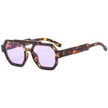 1 Stück neue stilvolle quadratische Leoparden-Muster Unisex Vintage personalisierte Mode Brille, geeignet für Sommertreffen, Partys, Geburtstage, Fashionistas, zeitlos