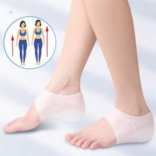 2pcs/Pair 0.98/1.77inch Multi-Layer Invisible Silicone Half Insole Cushion, Comfortable Breathable Height Increasing Insoles, Anti-Slip Heel Protective Inserts, Suitable For All Kinds Of Shoes To Increase Height And Protect Heels