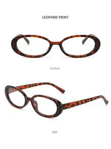 1 par de nuevas gafas vintage de montura pequeña y ovalada para adolescentes, adecuadas para uso diario